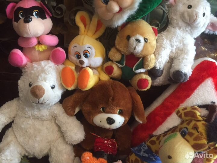 Коллекция мягких игрушек 16 штук ретро