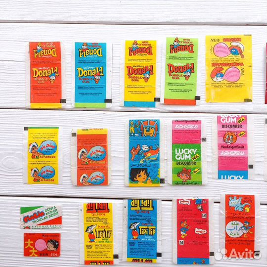 Обертки от жевательной резинки 90-ые