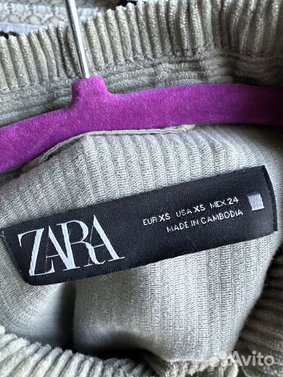 Рубашка Zara вельветовая