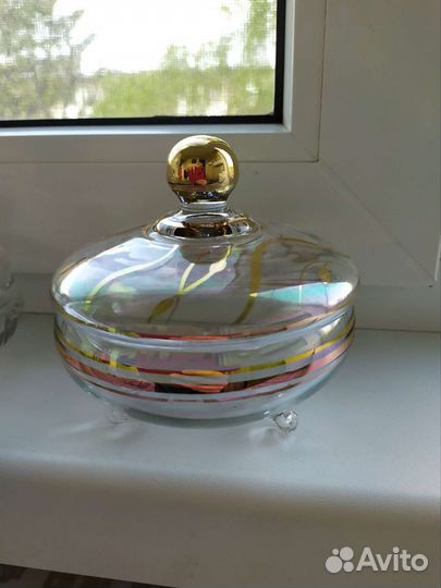 Конфетница, вазы, хрусталь СССР, ГДР