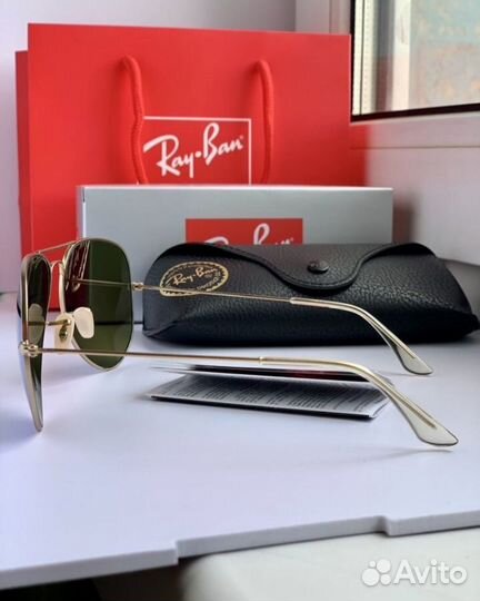 Очки ray ban aviator зеркальные авиаторы