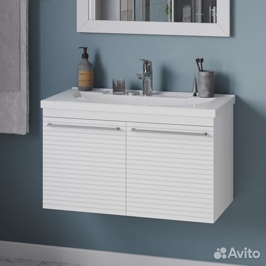 Catania - 80 Тумба подвесная белая (эмаль)