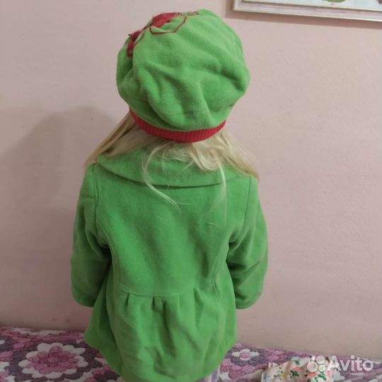 Пальто для девочки+ берет