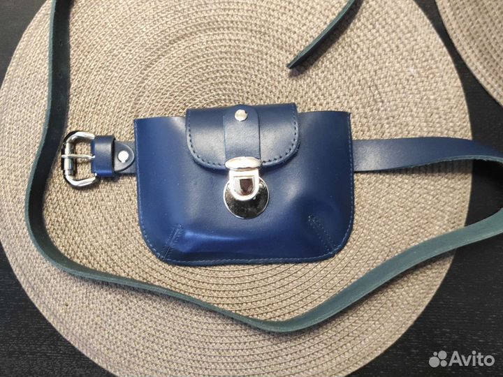 Сумка поясная кожаная BB1