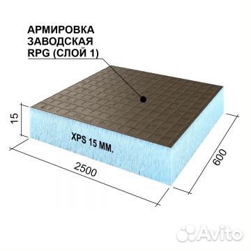 Панель Руспанель рпг односторонняя 2500х600х15