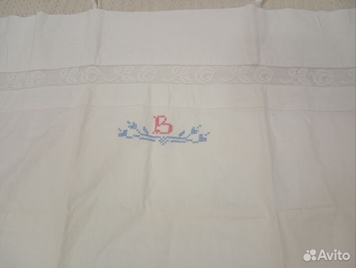 Наволочки антик с монограммой 52*61см