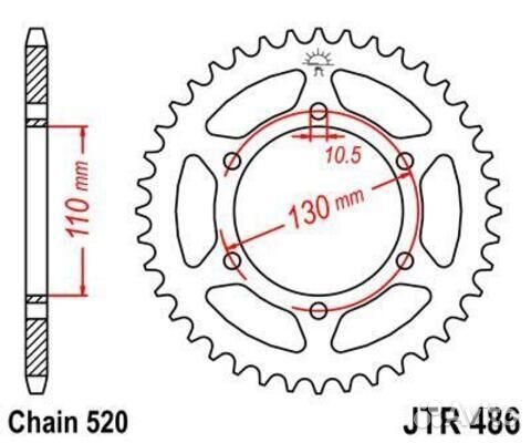 Звезда ведомая JTR486 43