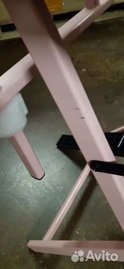 Стул для визажиста из алюминия (розовый) У-160