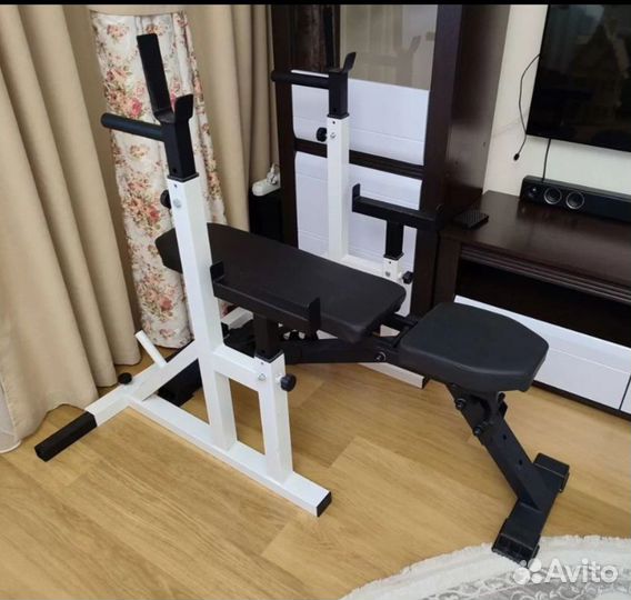 Скамья усиленная+ Стойки с Подстраховкой