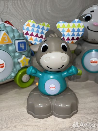 Fisher price Ленивец Ежик Лось Бобер