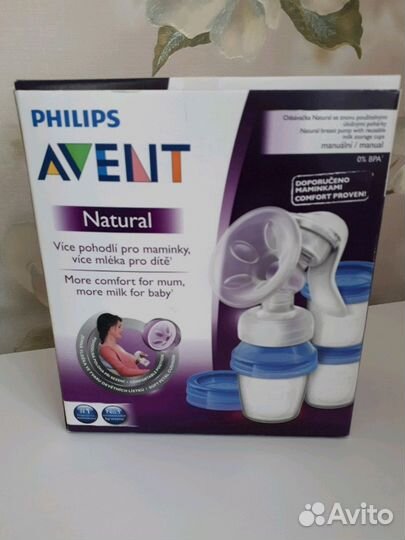 Ручной молокоотсос c контейнерами Philips Avent