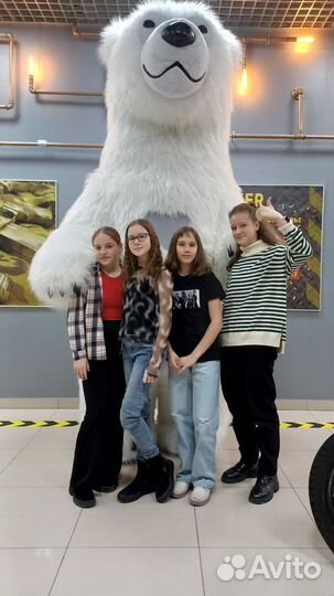 Ростовая кукла белый медведь поздравление. Панда