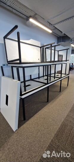 Стол белый офисный б/у