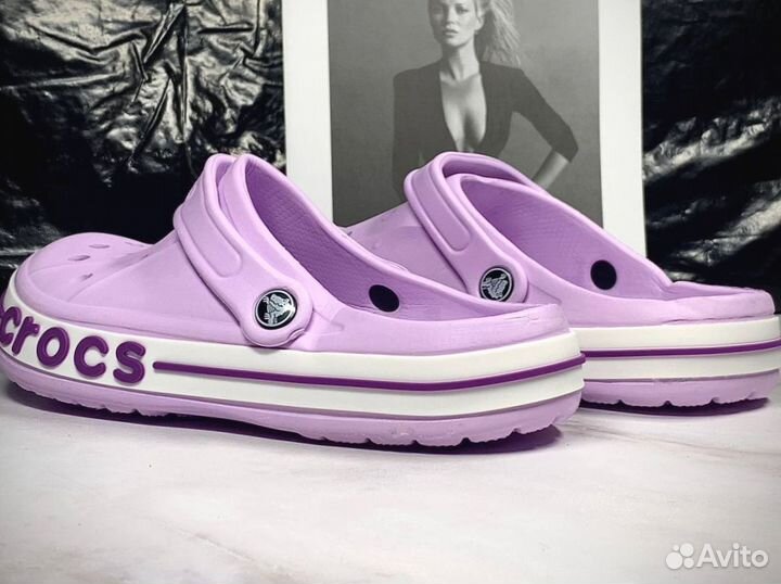 Crocs сабо женские фиолетовые