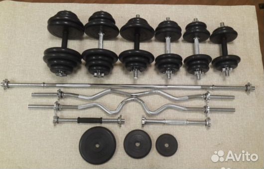 Грифы, штанги, гантели разборные от 6,5 кг