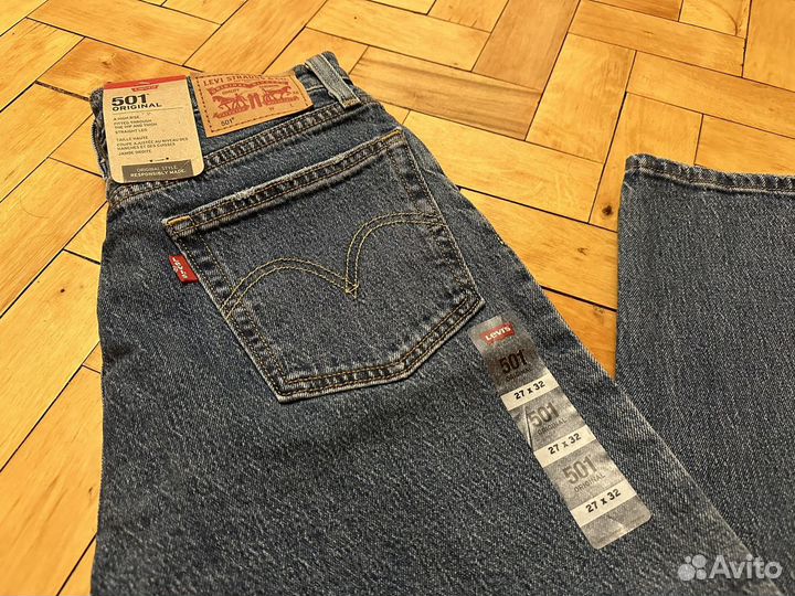 Джинсы Levi's 501 (27х32 / оригинал, новые)