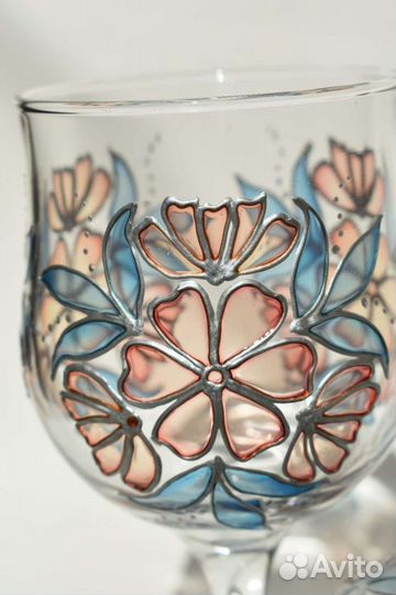 Свадебные бокалы ручной работы