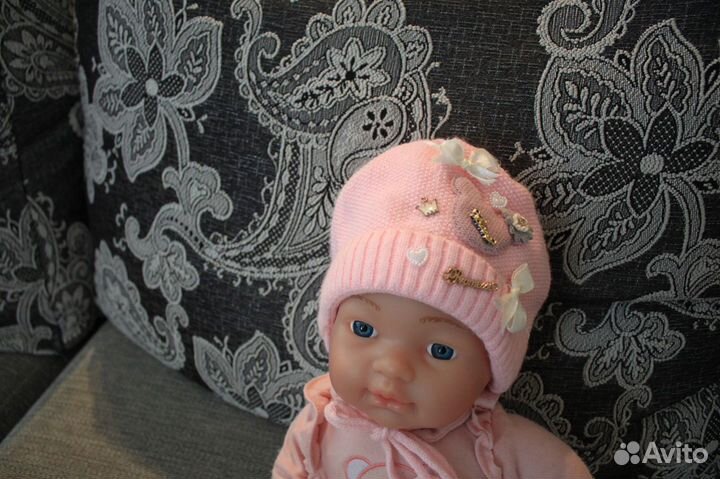 Шапка для девочки осень 34 см