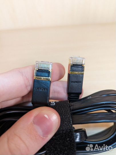 Ugreen сетевой плоский кабель Ethernet RJ45 Cat 7