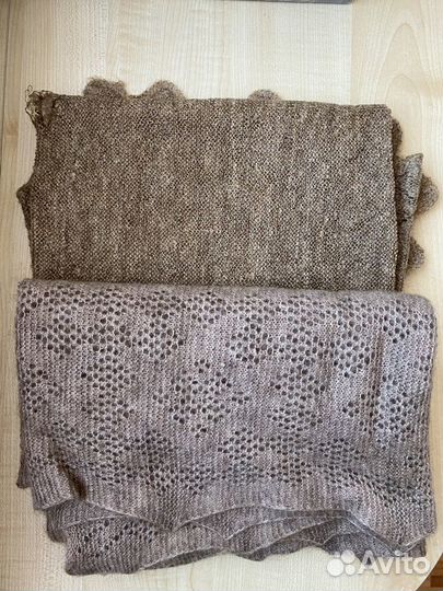 Пуховый платок и шарф на нитки