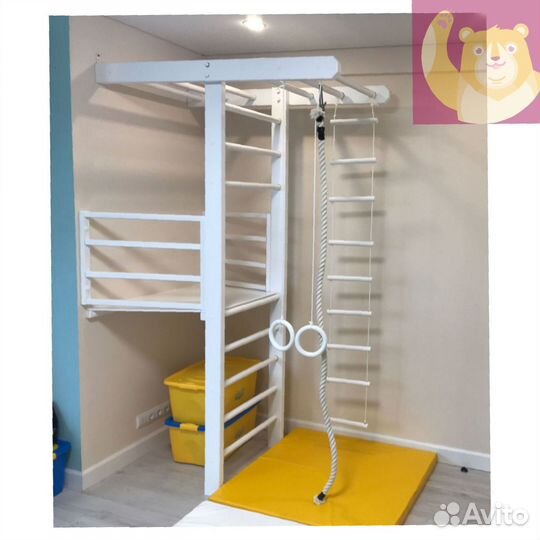 Шведская стенка с балконом и аксессуарами