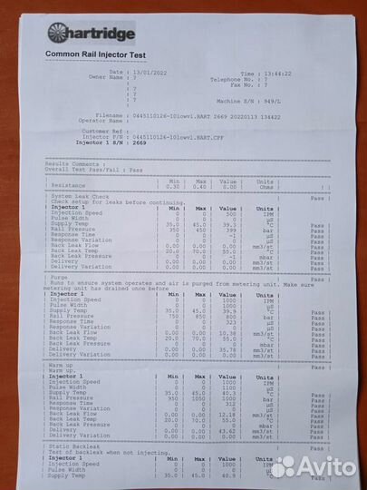 Форсунки 33800-27900 Hyundai 2.0crdI