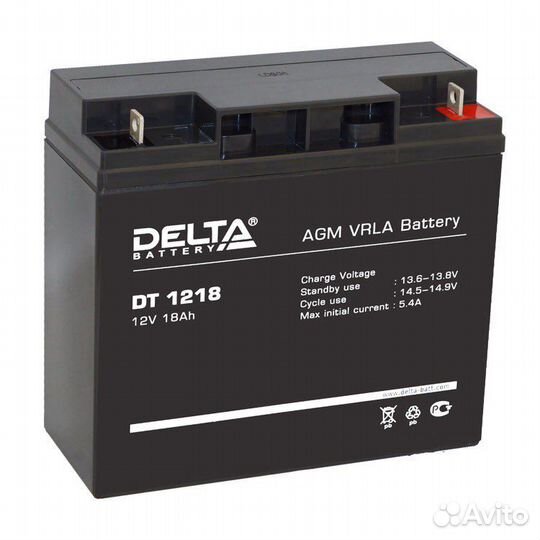 Аккумуляторная батарея для ибп delta DT1218, 12B