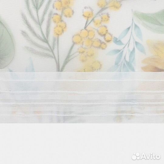 Тюль с подхватом и ламбрекеном 'Солнечные цветы' 2