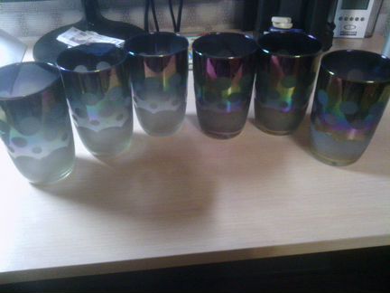 Набор стаканов в упаковке. 1992 г. 6 шт