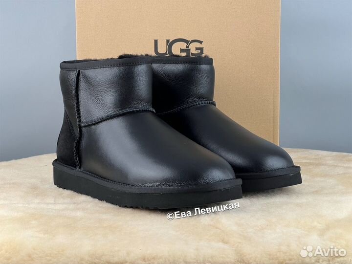 Угги мужские Ugg Mens Classic Mini Metallic Black
