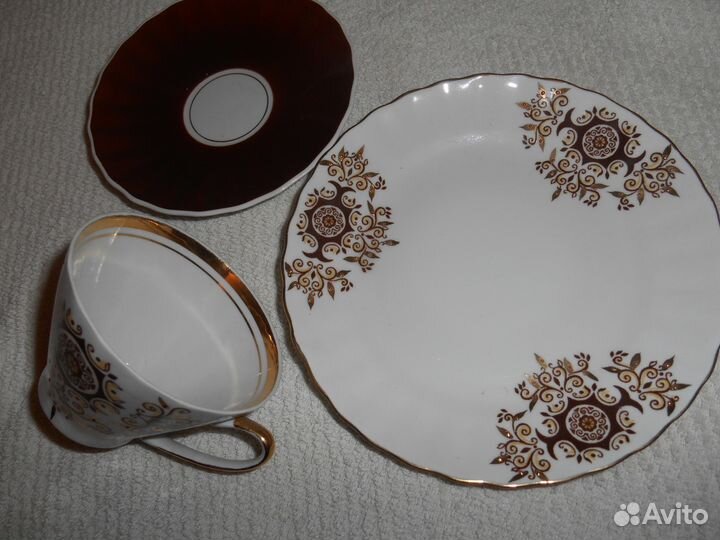 Тонкий Фарфор ссср.Рига.кофейный набор, тройка