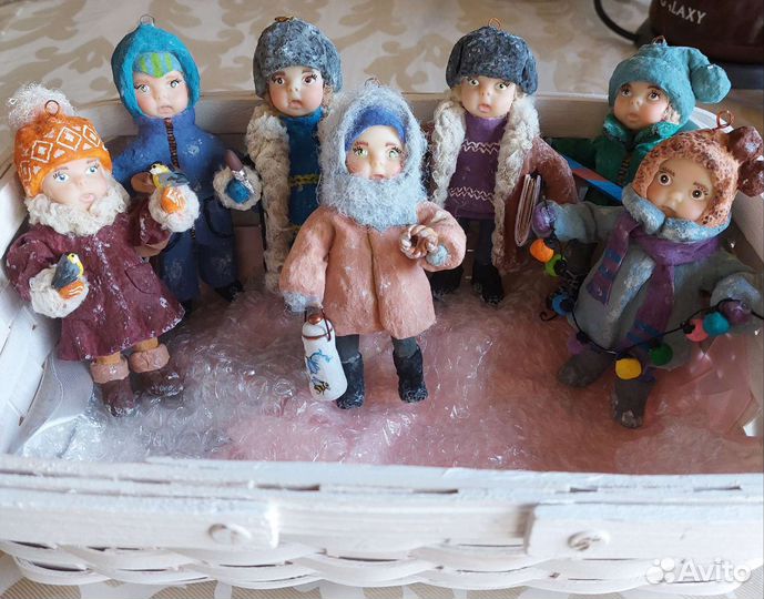 Ватные ёлочные игрушки