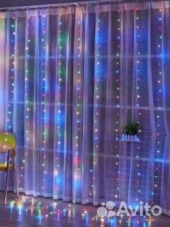 Гирлянда штора/ водопад / занавес