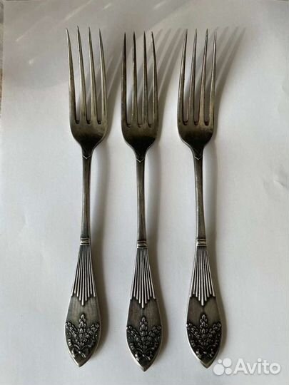Серебряные вилки 84 пробы 1899-1908гг. 3шт