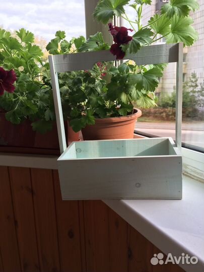 Кашпо деревянное декоративное