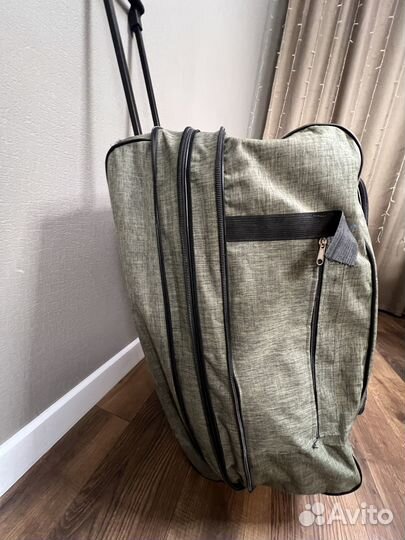 Сумка на колесах дорожная с ручкой текстильная