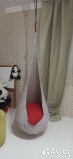 Детские качели с подушкой Икеа +туннель