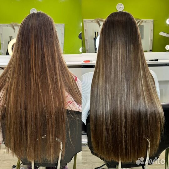 Кератиновое выпрямление волос