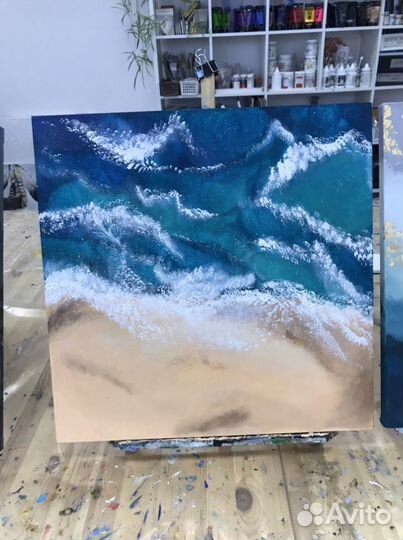 Интерьерная картина, пляж акрилом
