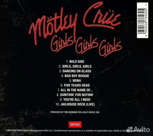 Mötley Crüe - Girls, Girls, Girls (1 CD)