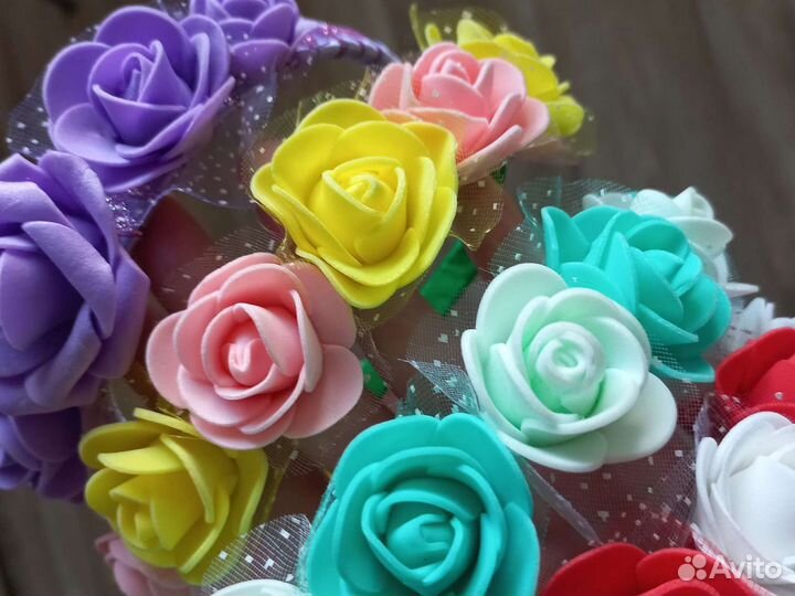 Ободок с цветами