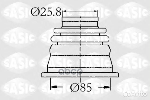 Пыльник шруса внутр.ком/кт L citroen Saxo, peug
