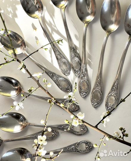 Столовые ложки Мельхиор Фаберже