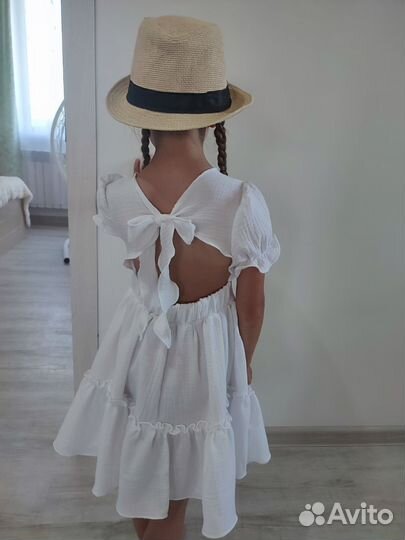 Детское платье-сарафан летнее из муслина