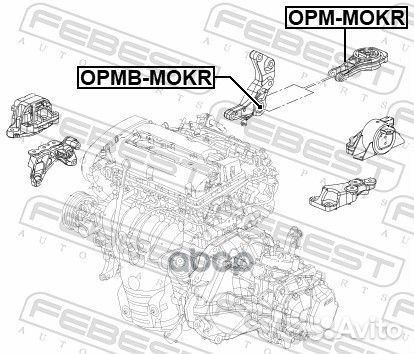 Сайлентблок подушки двс Opel Mokka 1.6/1.8 12