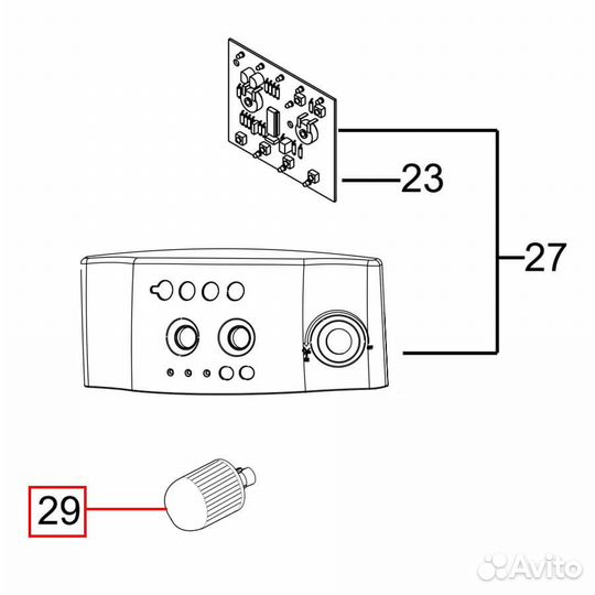 Ручка пар-вода Delonghi esam 4000/4200