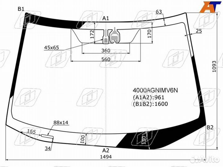 Лобовое стекло на Honda CR-V 06-12г