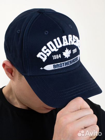 Кепка бейсболка мужская синяя/бел Dsquared2
