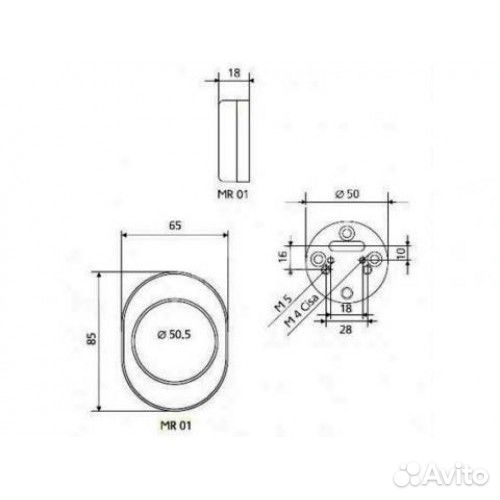 Броненакладка DISec MR-01 (врезная поворотная под