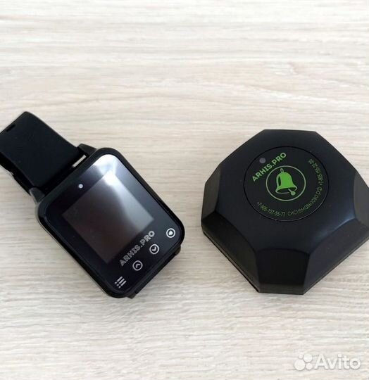 Кнопка вызова официанта модель Бургер и часы Элит